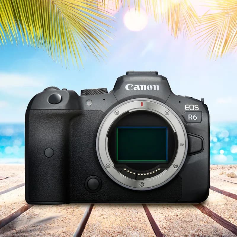 A square social ad for the Canon EOS R6 camera