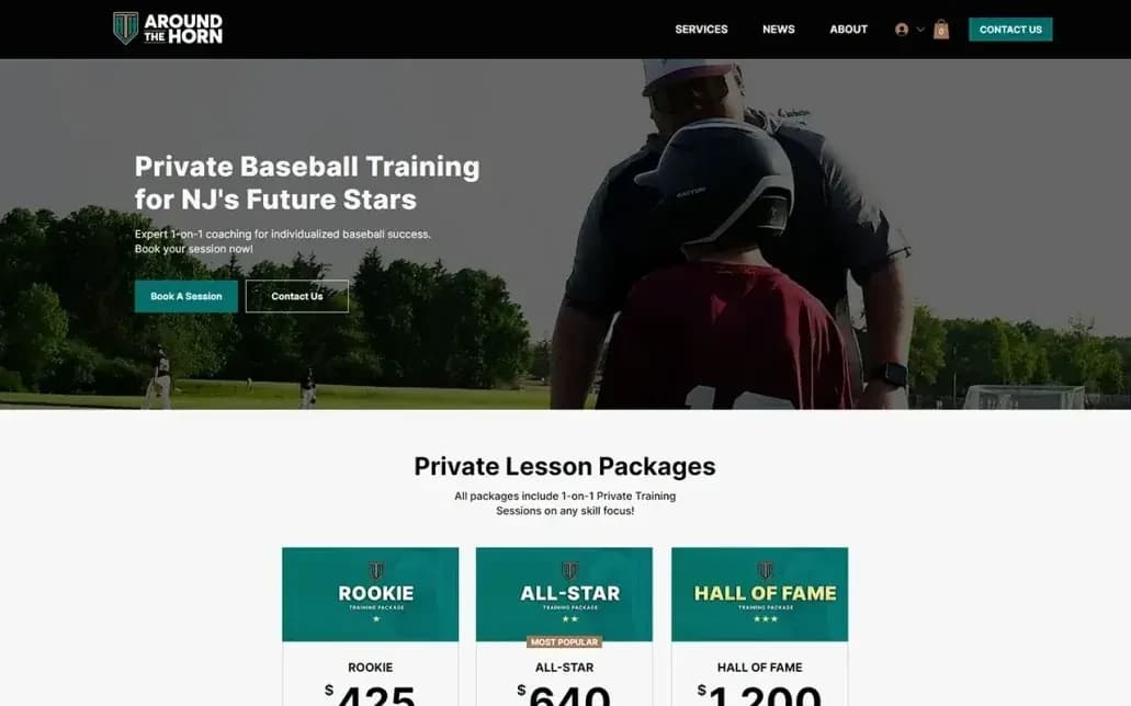 The full Around The Horn home page