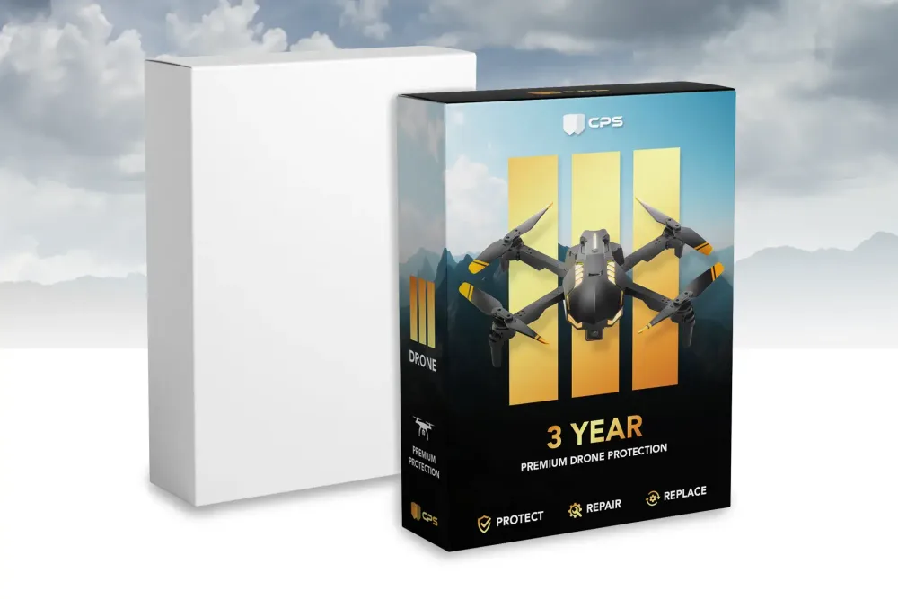 Packaging design for a drone protection plan box